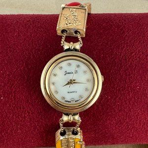 Vintage Best Teacher Watch by Jennie B with 3D School Charms